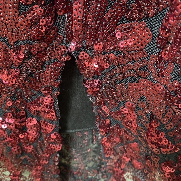 Premier Amour Embellished Sequin Party Cocktail  Sleeveless Crew Neck Size 14 - Picture 14 of 17